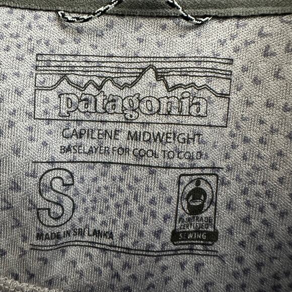 Patagonia Capilene Midweight Quarter Zip-Neck Pullover Purple Small Baselayer - Picture 7 of 8